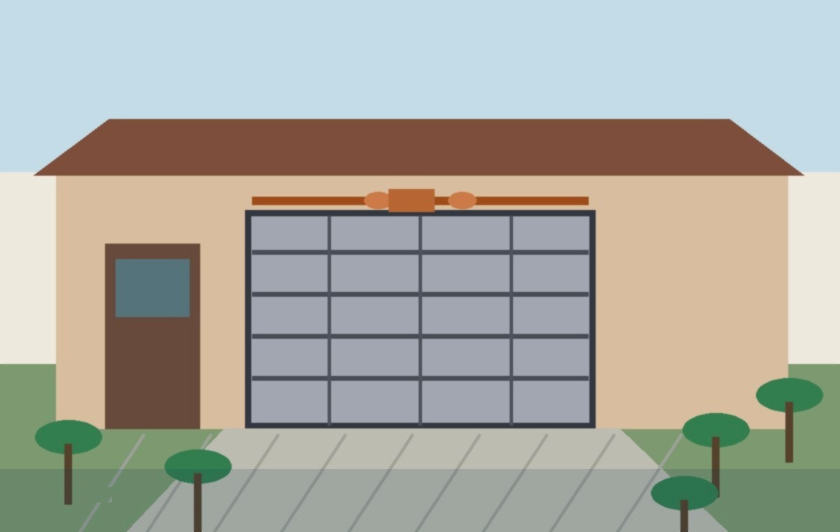 Garage door torsion spring gap check at a Briargrove Texas home